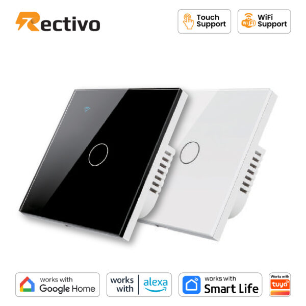 Rectivo 1 Gang Smart Touch and WiFi Wall Switch (Model RSSW-001)