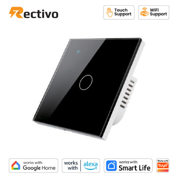 Rectivo 1 Gang Smart Touch and WiFi Wall Switch (Model RSSW-001)