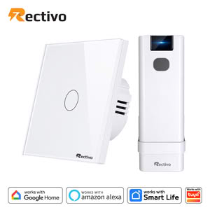 Rectivo 1 Gang WiFi Switch Touch and WiFi + RF 433MHz Remote