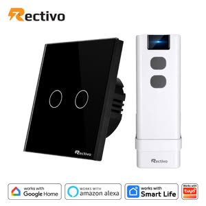 Rectivo 2 Gang Smart Switch Touch and WiFi + RF 433MHz Remote