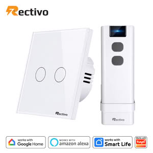 Rectivo 2 Gang WiFi Switch Touch and WiFi + RF 433MHz Remote
