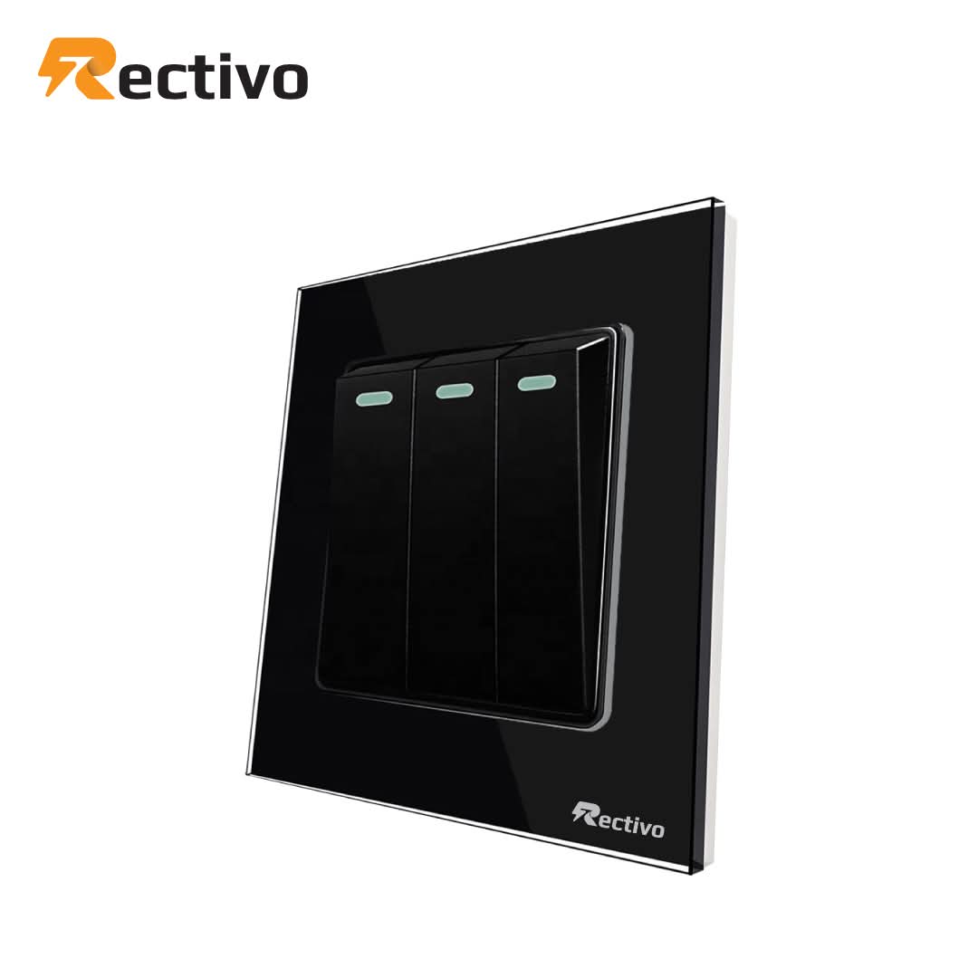 Glass Border 3 Gang Switch