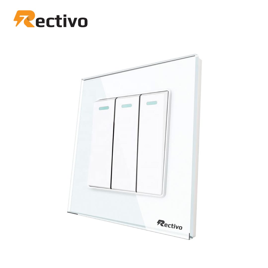 Glass Border 3 Gang Switch