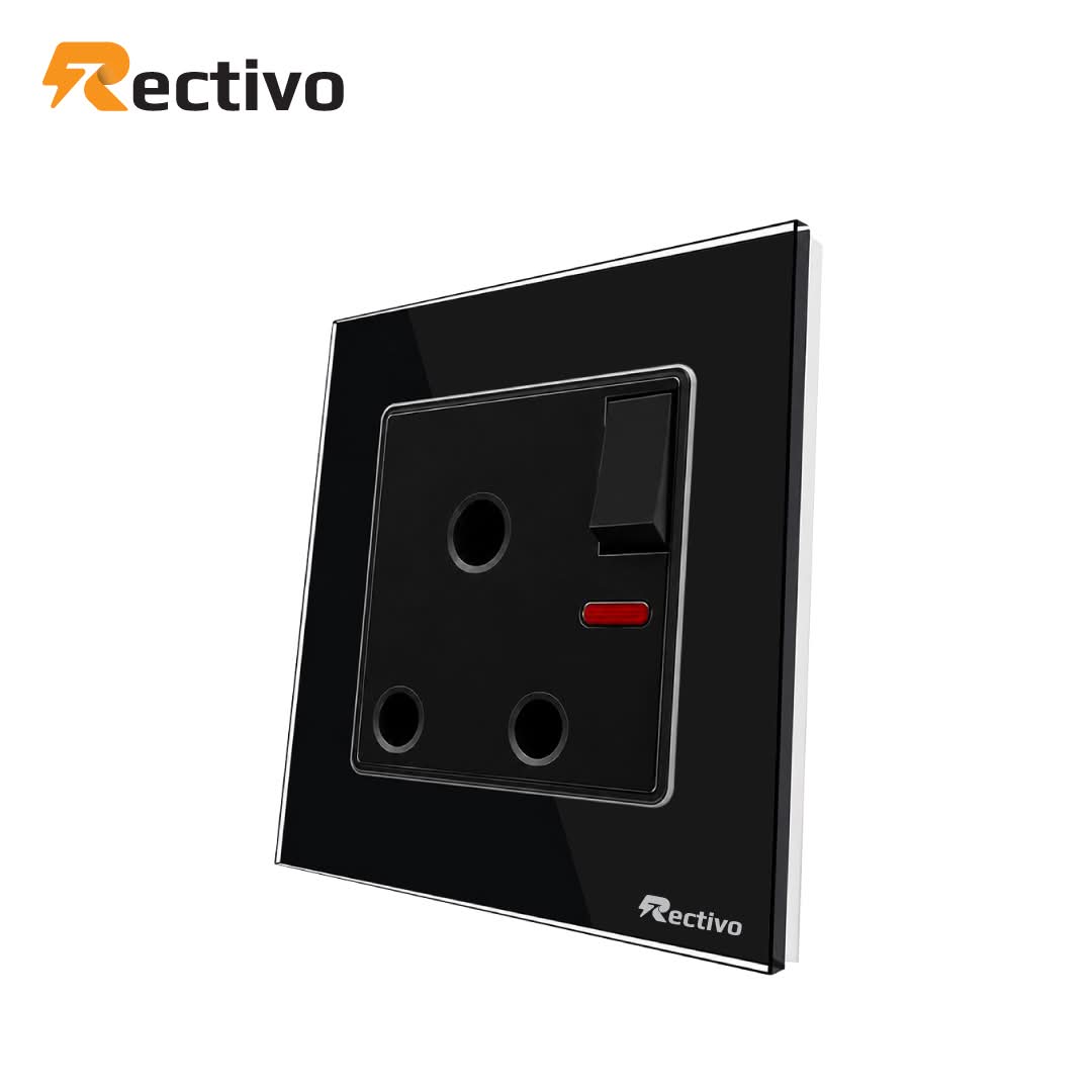 Rectivo Glass Border 3 Pin Round Socket