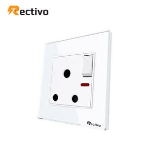 Rectivo Glass Border 3 Pin Round Socket