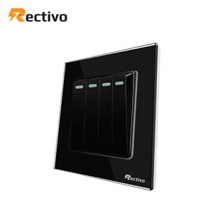 Glass Border 4 Gang Switch