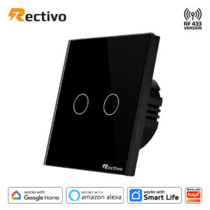 Rectivo 2 Gang Smart Switch Touch and WiFi with RF