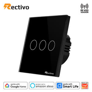 Rectivo 3 Gang Smart Switch Touch and WiFi with RF