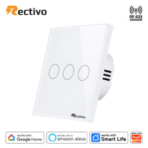 Rectivo 3 Gang WiFi Switch Touch and WiFi with RF