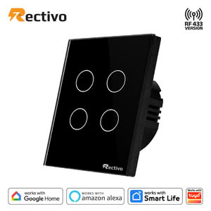 Rectivo 4 Gang Smart Switch Touch and WiFi with RF